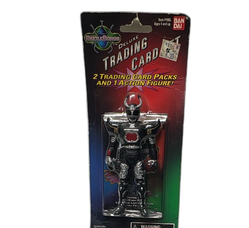 1997 Bandai BeetleBorgs Shadow Borg Deluxe Trading Card Action Figure Sealed (1 of 8)