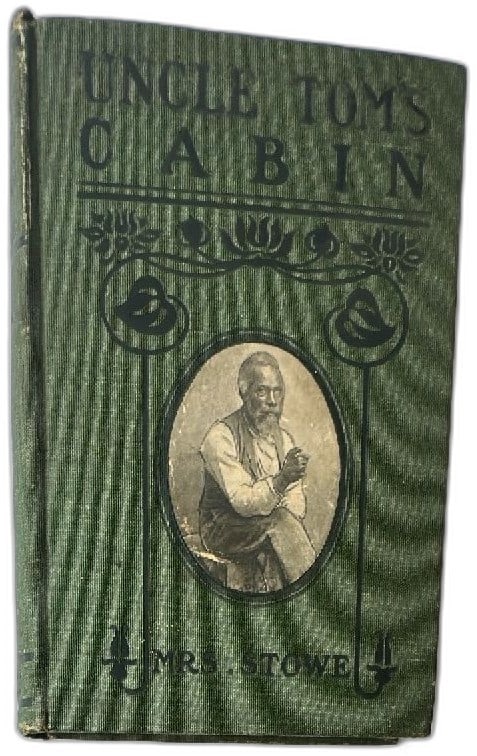Uncle Toms Cabin Grosset Dunlap Antique Edition Green Cloth Harriet Beecher Stow: Uncle Tom's Cabin by Harriet Beecher Stowe Grosset & Dunlap antique edition hardcover book. Features green cloth cover with portrait illustration, black text, and ornate design. Published by Grosset &