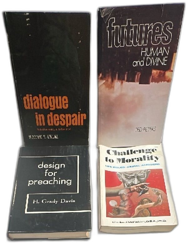 Lot Of 4 Vintage Theology Books Futures Human Divine Design For Preaching 1960s (1 of 20)