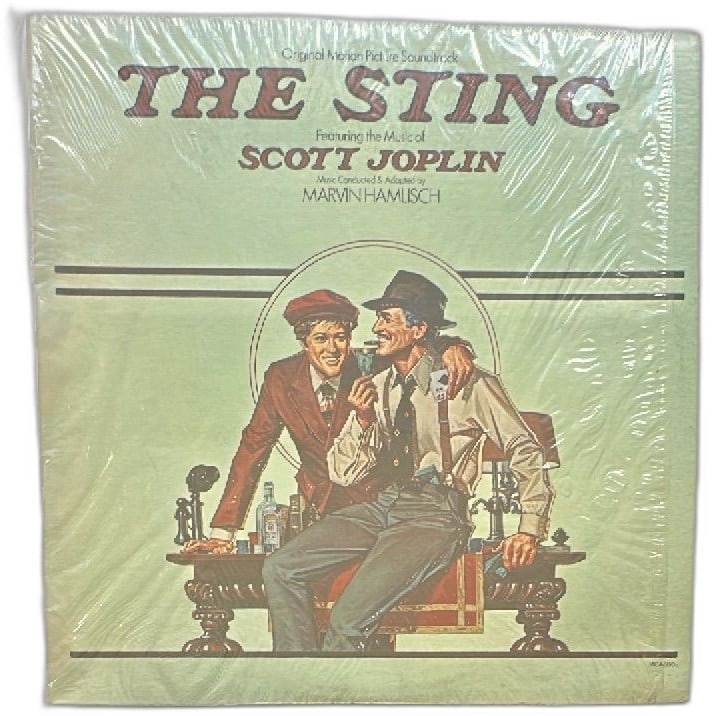 The Sting Original Motion Picture Soundtrack Vinyl LP MCA Records Scott Joplin: The Sting Original Motion Picture Soundtrack vinyl LP features Scott Joplin's classic ragtime compositions as adapted and conducted by Marvin Hamlisch. Released by MCA Records, this collectible includ
