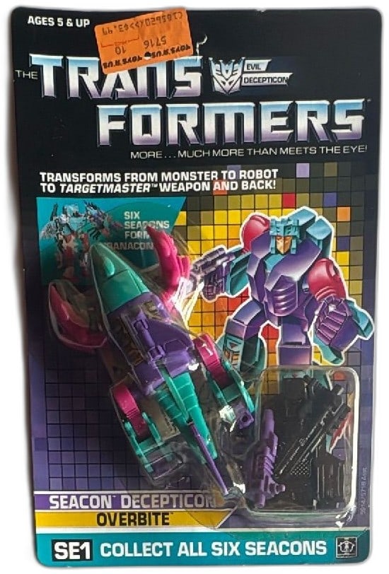 1987 Hasbro Transformers G1 Seacon Decepticon Overbite Figure SEALED Vintage (1 of 13)