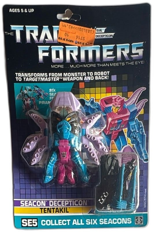 Transformers G1 Seacon Decepticon Tentakil MOC 1987 Hasbro Vintage SEALED (1 of 13)