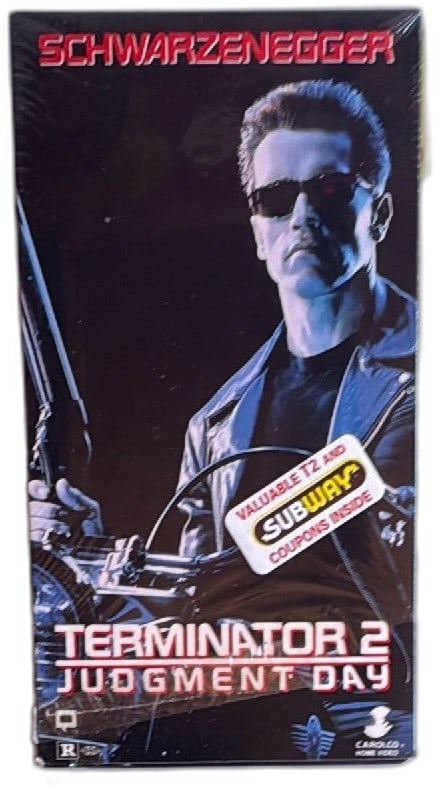 Terminator 2 Judgment Day New Sealed VHS Tape Carolco Subway Coupon 1991 (1 of 6)