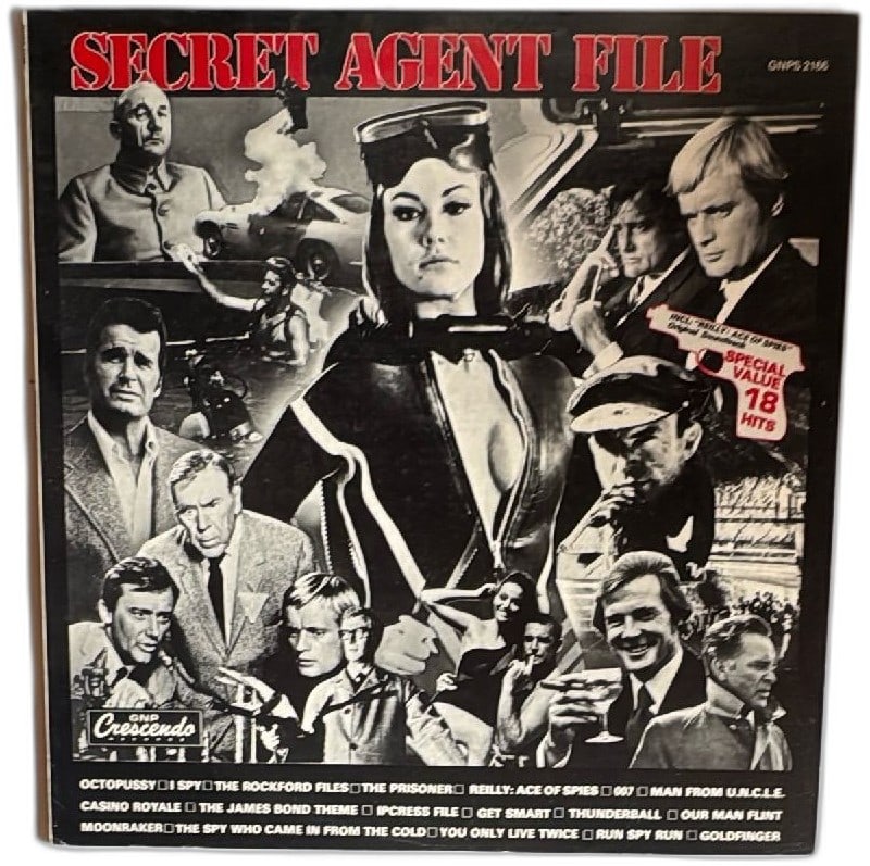 Secret Agent File GNP Crescendo GNPS 2166 1984 Vinyl LP Spy TV Movie Themes (1 of 9)