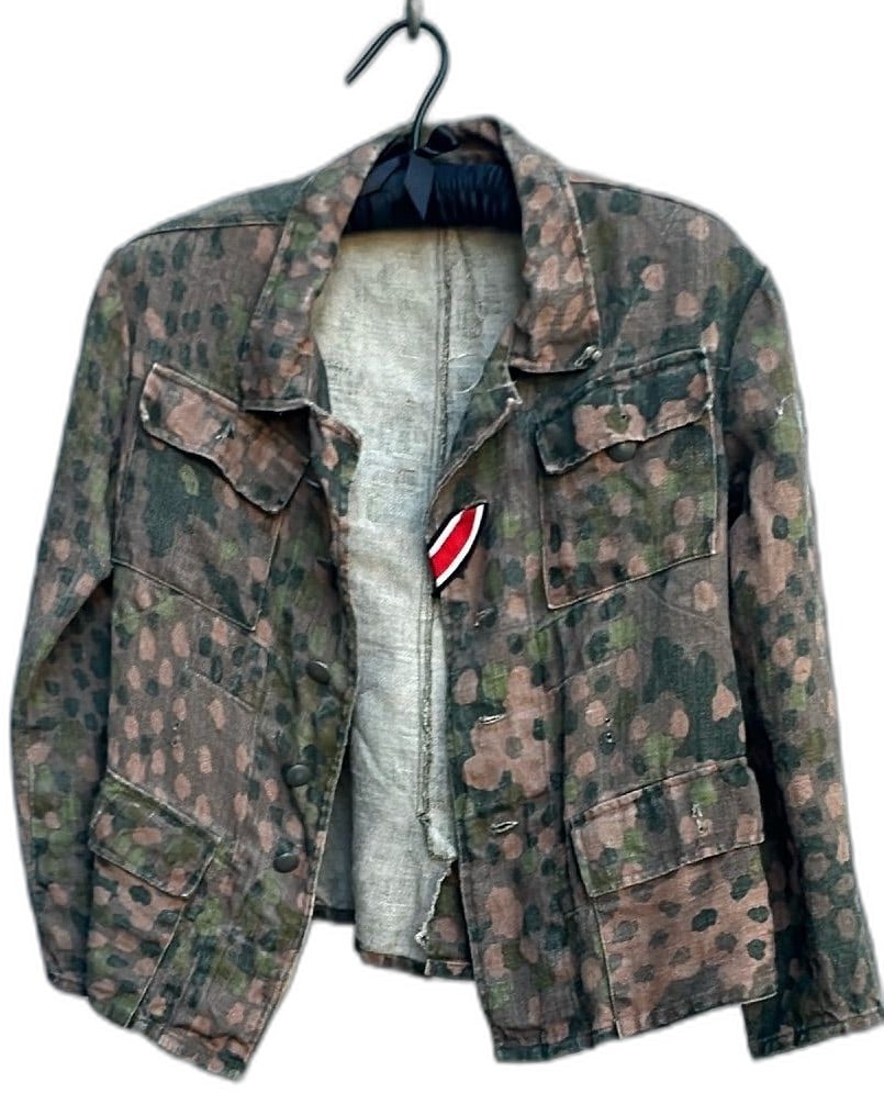 WWII German Camouflage Dot 44 M44 Feldbluse Field Jacket Child Size Original (1 of 12)