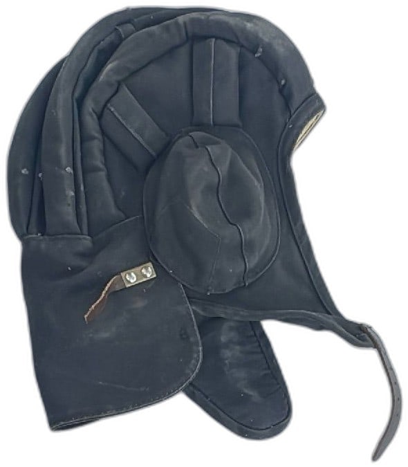 Soviet Russian Tanker Helmet 1980s Black Canvas Padded USSR Military Vintage (1 of 15)