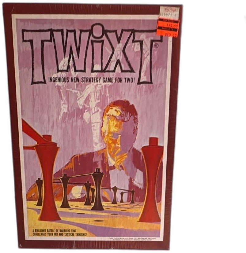Twixt 1976 Avalon Hill Bookshelf Strategy Game Factory Sealed Vintage: Twixt 1976 Avalon Hill Bookshelf Series, vintage abstract strategy board game, factory sealed. Features original shrink wrap, crisp corners, and bright retro cover art. Game includes large 16 x 16 boa
