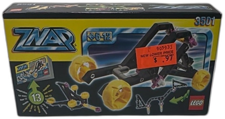 LEGO Znap 3501 Construction Set 1998 Sealed Box Vintage Building Toy: LEGO Znap 3501 construction set, vintage 1998 building toy, sealed in original box. Designed for ages 6-12, this rare set was part of the Znap series and allows building of over 13 models focused on v