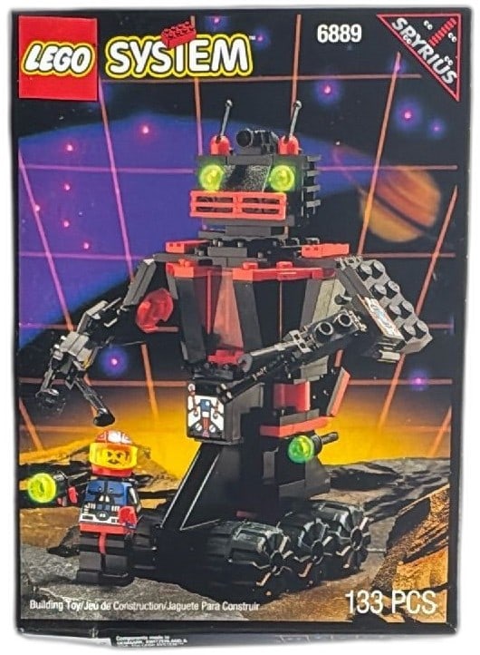LEGO System 6889 Space Spyrius Recon Robot Sealed 1994 133 PCS Vintage: Vintage LEGO System 6889 Spyrius Recon Robot set, released 1994, sealed box. Classic space-themed construction toy includes 133 pieces with robot and minifigure. Features vibrant red and black color s