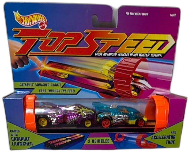 Hot Wheels Top Speed 2 Pack Road Vac Shock Rod 1994 Catapult Launcher NIB (1 of 10)