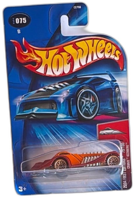 Hot Wheels 2004 First Editions Crooze Ozznberg 75 100 Orange Diecast Car New: Hot Wheels 2004 First Editions Crooze Ozznberg 75/100 collectible diecast car, vibrant orange with chrome accents, still sealed in original blister pack. Features detailed wheel spokes and classic fan