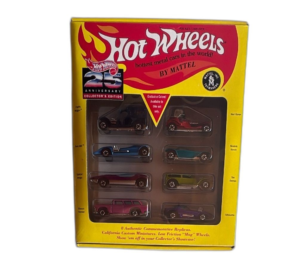 Hot Wheels 25th Anniversary Collectors Edition Series 1 Set Of 8 Cars 1993 Matte (1 of 12)