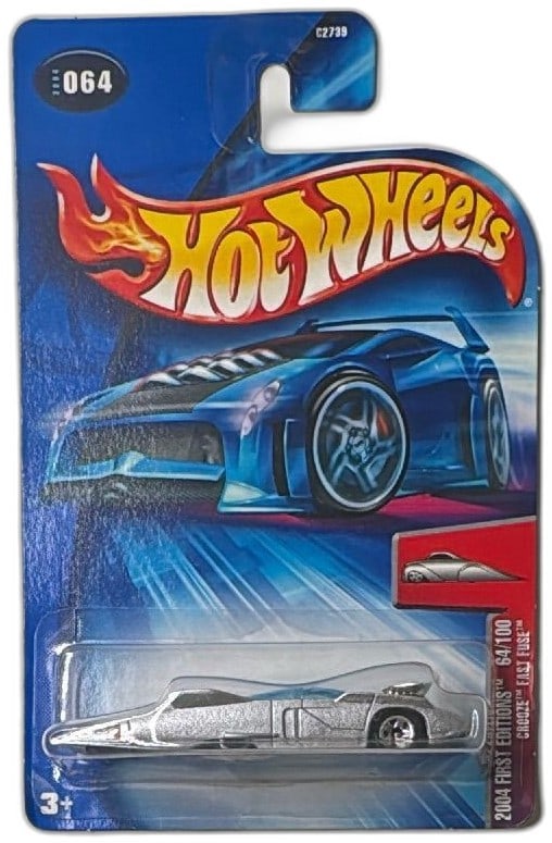 Hot Wheels 2004 First Editions Crooze Fast Fuse 64/100 Silver Diecast Car (1 of 7)