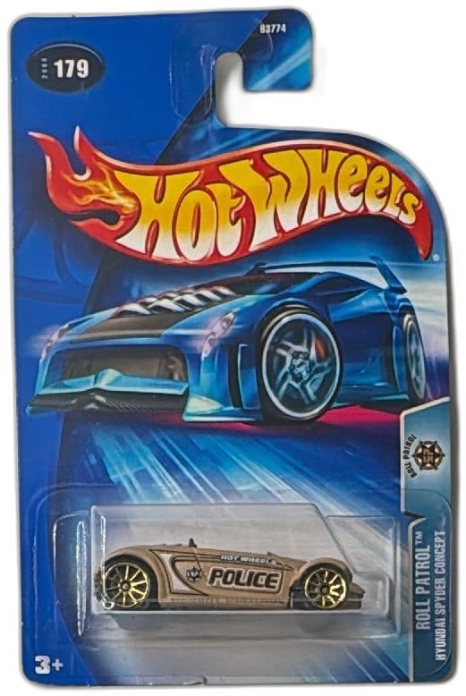 Hot Wheels Roll Patrol Hyundai Spyder Concept Police Car Diecast 2004 New (1 of 7)