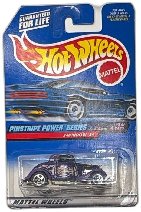 Hot Wheels Pinstripe Power Series 3-Window 34 Collector 953 Purple 1999 (1 of 9)