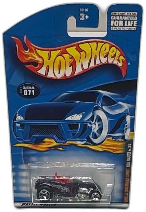 Hot Wheels Deuce Roadster Skull Crossbones Series 2000 Collector 071 New: Hot Wheels Deuce Roadster from the Skull & Crossbones Series, 2000, Collector No. 071. Features detailed skull graphic, black die-cast metal body, chrome engine, and red interior. Still factory-sealed