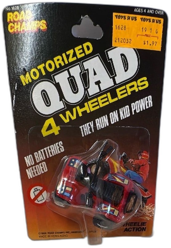 1986 Road Champs Motorized Quad 4 Wheeler Red Diecast Toy Unopened Vintage (1 of 7)