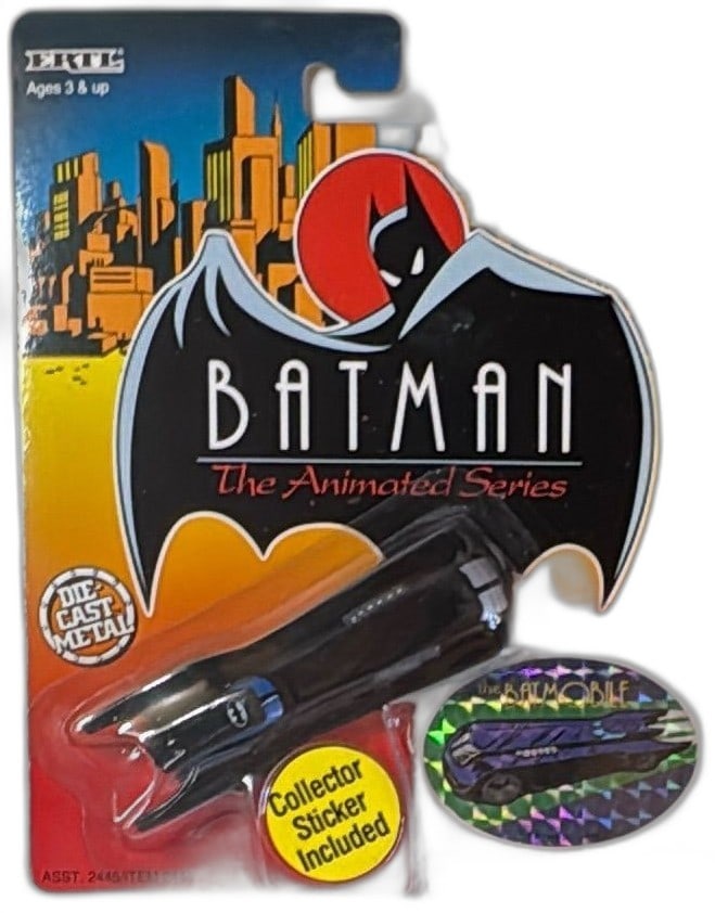 Ertl Batman The Animated Series Batmobile Diecast Metal 1993 New Sealed (1 of 8)