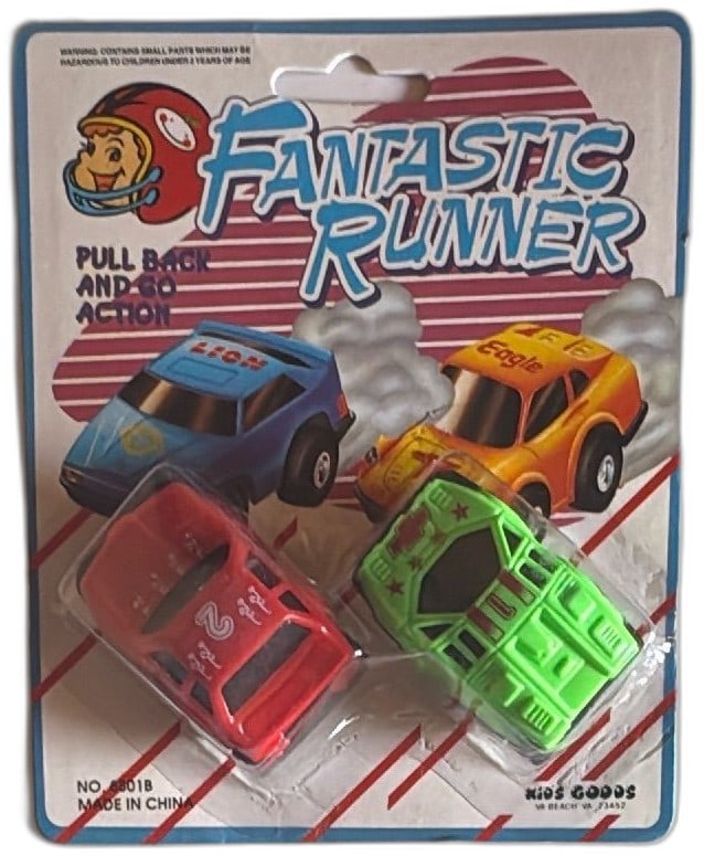 Vintage Fantastic Runner Pull Back Mini Cars Kids Goods No 8801B New Unopened (1 of 8)