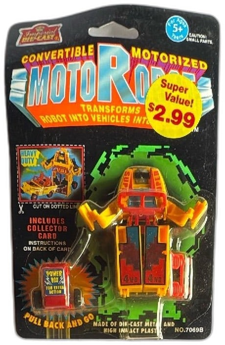 1992 Imperial Motorobots Heavy Duty Motorized Robot Yellow Red Diecast MOC (1 of 9)