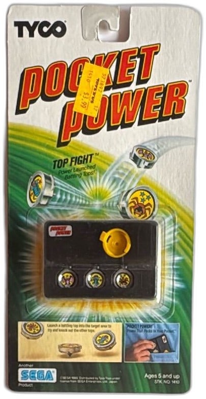 Tyco Pocket Power Top Fight Battling Tops 1988 Sega New Sealed Vintage Toy (1 of 12)