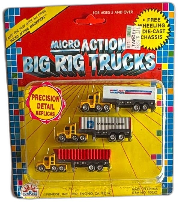 Funrise Micro Action Big Rig Trucks 3 Pack Diecast 1989 Maersk Daylight NIP (1 of 12)