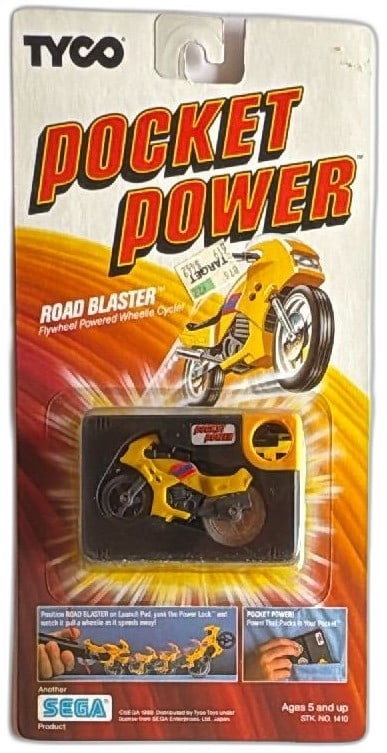 Tyco Pocket Power Road Blaster Flywheel Motorcycle 1988 Sega Licensed MOC (1 of 12)