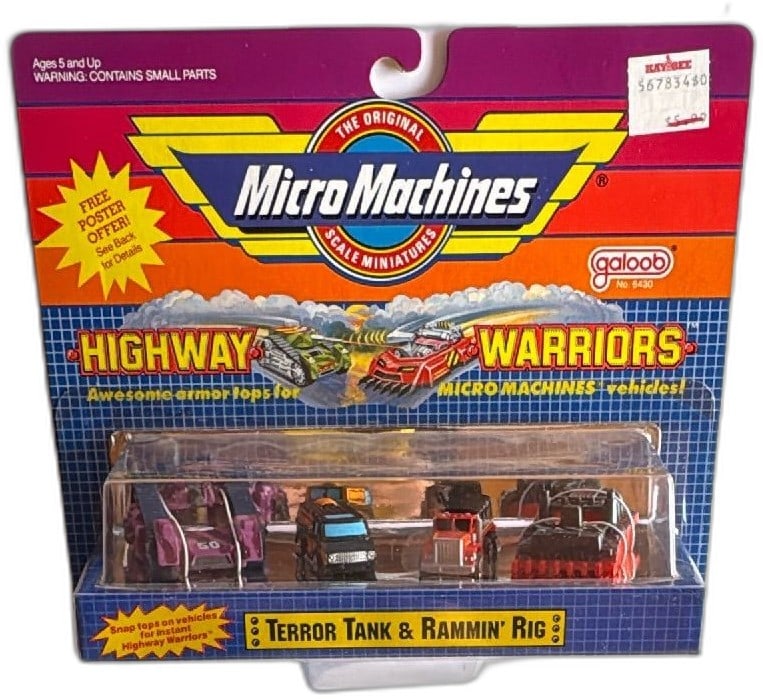 1989 Micro Machines Highway Warriors Terror Tank Rammin Rig Galoob No 6430 New (1 of 12)