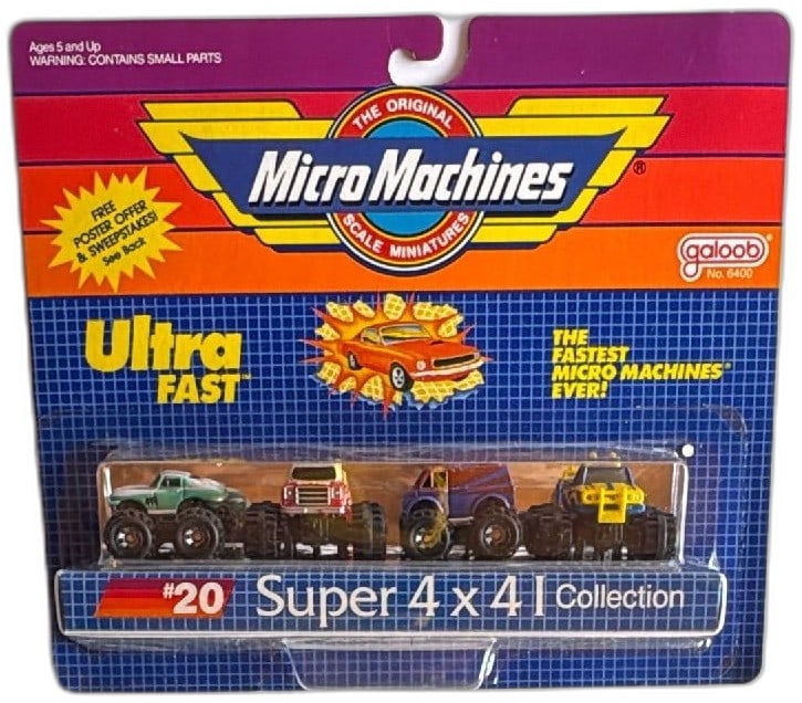 Micro Machines Super 4x4 Collection Ultra Fast #20 Galoob 1987 Sealed (1 of 11)