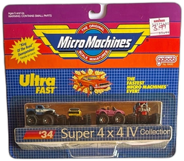 Micro Machines Super 4x4 IV Collection No 34 Sealed Galoob 1989 Ultra Fast (1 of 13)