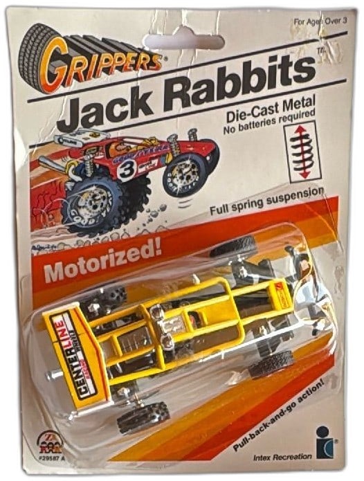 1986 Grippers Jack Rabbits Diecast Motorized Buggy Intex Recreation Yellow (1 of 10)