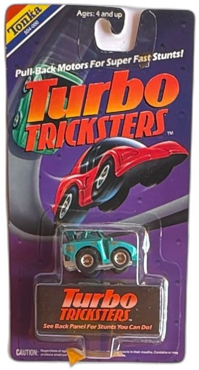 Tonka Turbo Tricksters Monster Pull Back Car 1989 New Sealed Blue Diecast (1 of 9)
