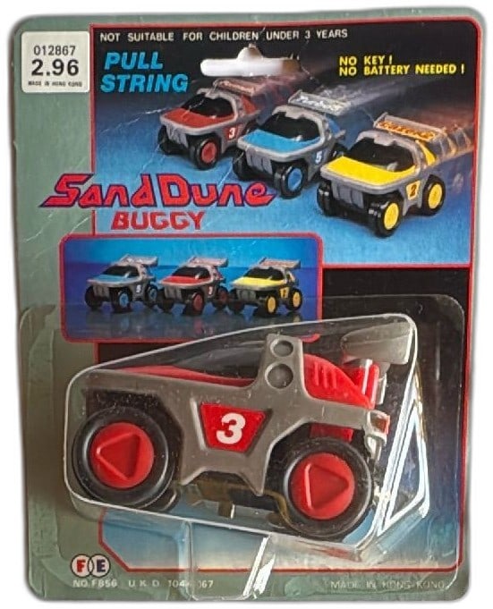 Vintage FE Sand Dune Buggy Pull String Toy Car No F856 Made Hong Kong (1 of 10)