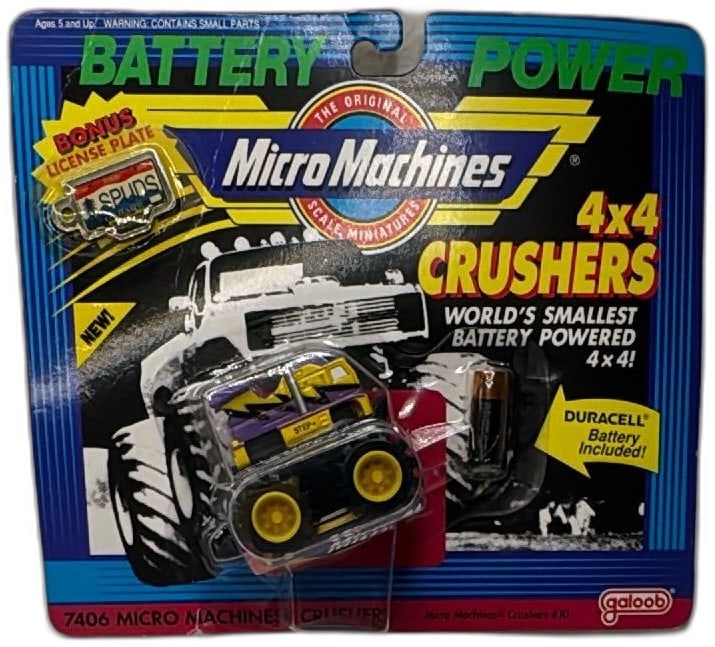 Micro Machines 4x4 Crushers Spuds #10 1990 Galoob Battery Powered NIB (1 of 13)