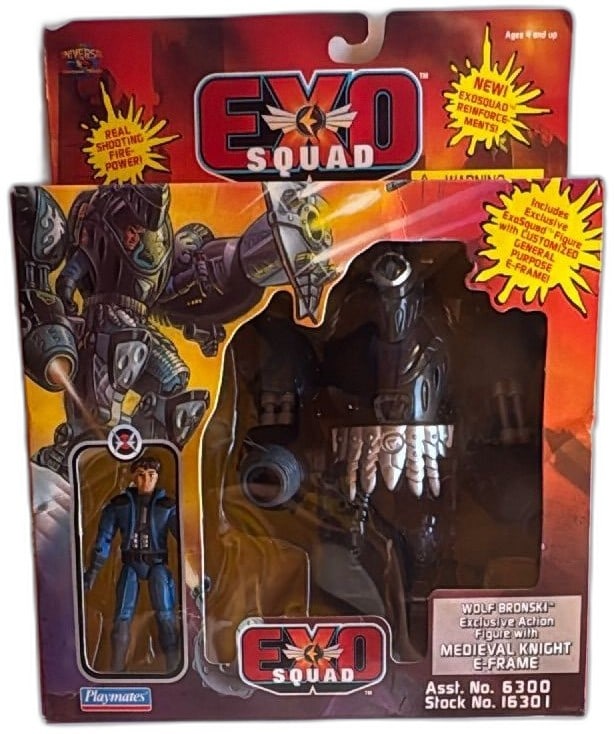 Exosquad Wolf Bronski Medieval Knight E Frame Action Figure 1995 New Sealed (1 of 14)