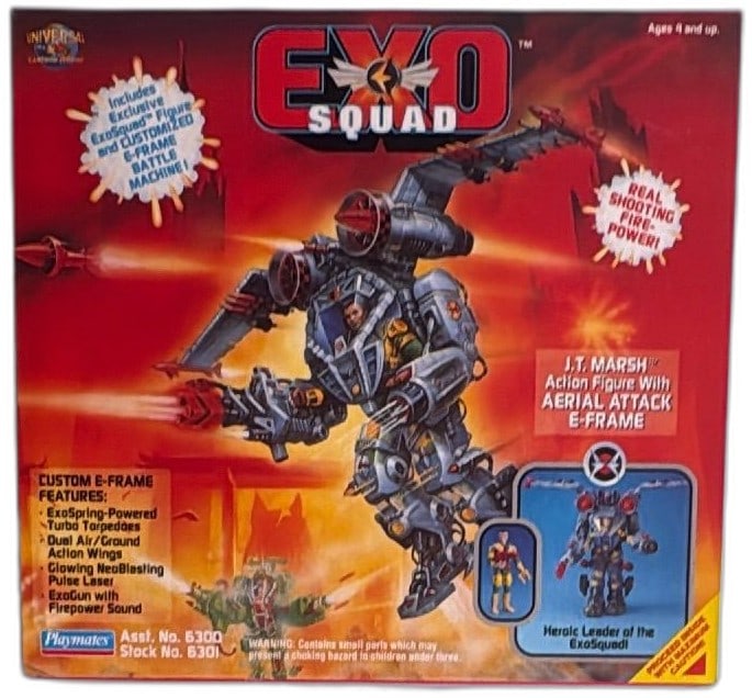 Exosquad J.T. Marsh Aerial Attack E Frame Action Figure Playmates 1993 New (1 of 14)