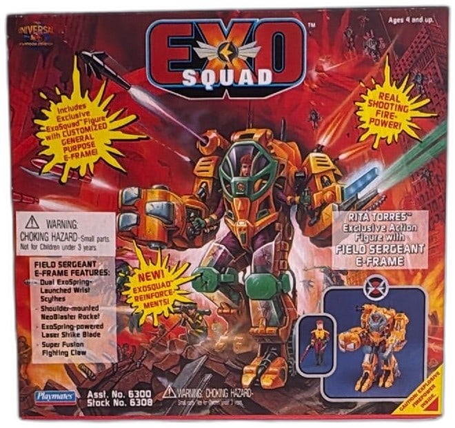Exosquad 1994 Rita Torres Figure Field Sergeant E-Frame Playmates New Sealed (1 of 14)