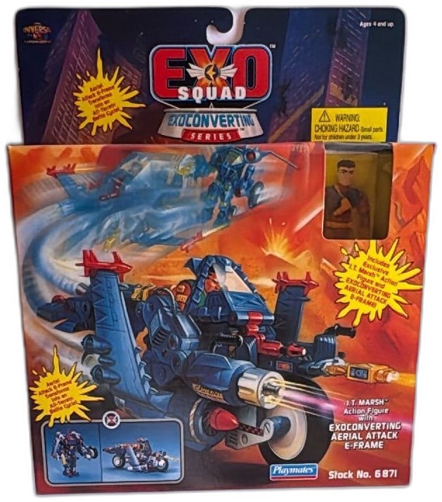 Exosquad 1995 J.T. Marsh Exoconverting Aerial Attack E-Frame New Sealed Box (1 of 14)