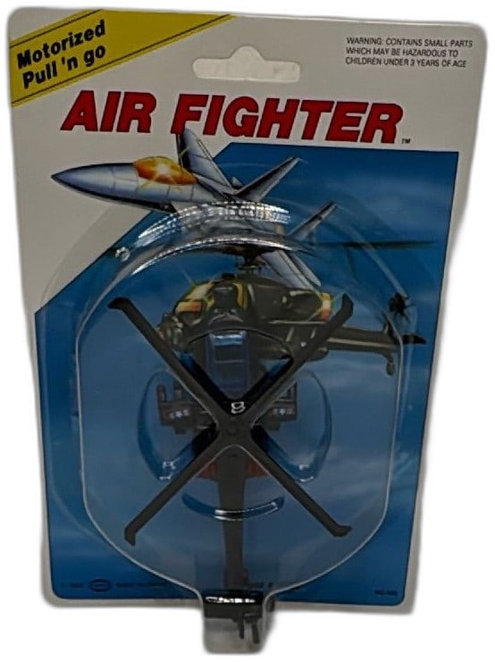 1991 Soma Air Fighter Motorized Pull N Go Helicopter Toy No 452 Sealed NOS (1 of 11)