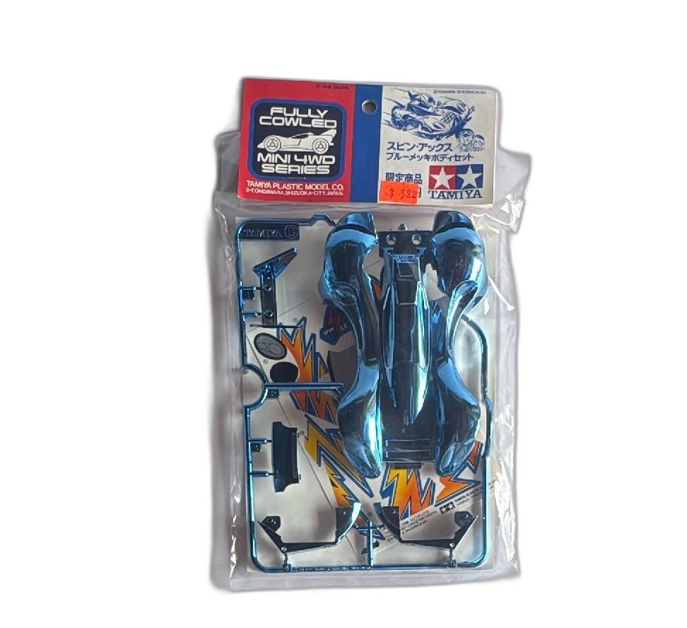 Tamiya Spin Axe Blue Metallic Body Set 1995 Fully Cowled Mini 4WD Series New (1 of 8)