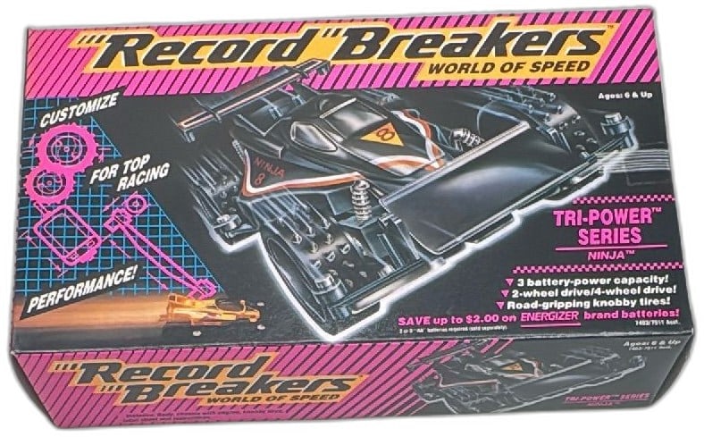 Hasbro Record Breakers World Of Speed Tri Power Series Ninja Car NIB 1989 Vintag (1 of 8)