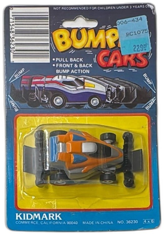 Kidmark Bump Cars Pull Back Action Toy Car Orange Blue Gray Carded No 36230 (1 of 7)