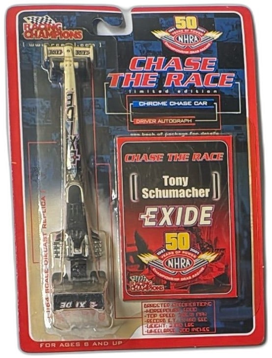 Racing Champions NHRA 50th Chase The Race Tony Schumacher Exide Dragster Dieca (1 of 7)