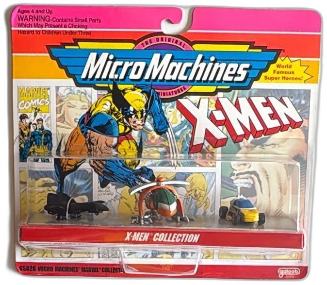Micro Machines X-Men Collection 1993 Marvel Galoob Sealed Vintage Set: Micro Machines X-Men Collection 1993 Marvel Galoob sealed set. Features X-MEN Blackbird (RS-150), Wolverine 4x4 Tracker, Brotherhood of Evil Mutants Helecarrier in original packaging with colorful Wol