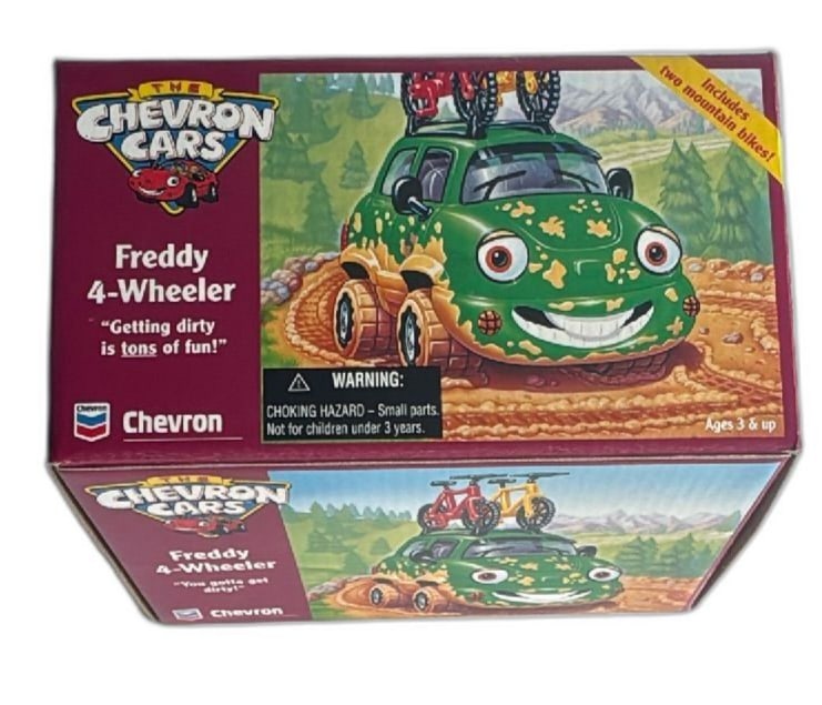 Chevron Cars Freddy 4 Wheeler 1996 Toy SUV With Bikes New In Box Collectible (1 of 10)