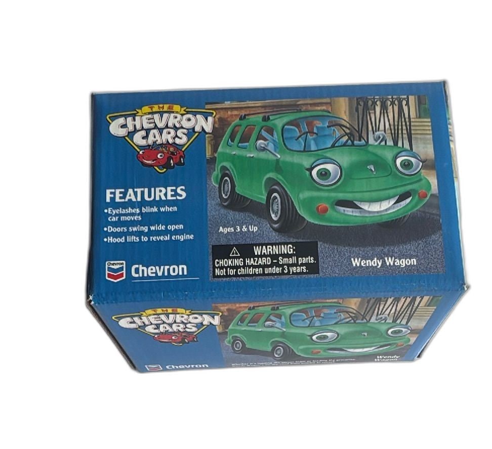 Chevron Cars Wendy Wagon 1996 Diecast Toy Car New In Box Eyelashes Blinking Gree (1 of 7)