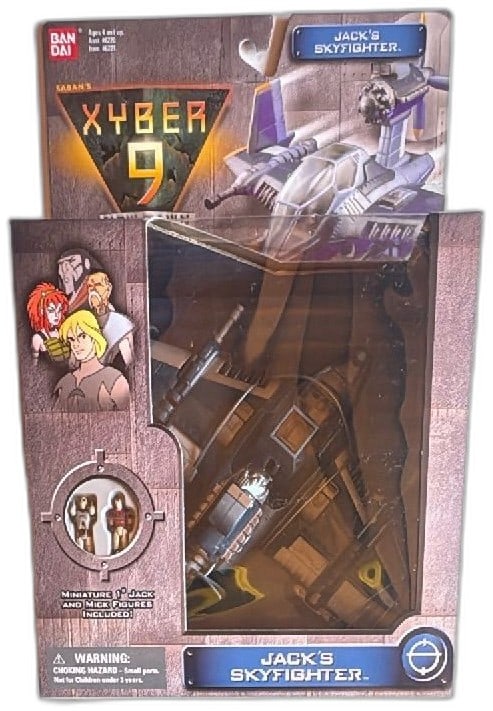 Bandai Xyber 9 New Dawn Jacks Skyfighter Vehicle Sealed 1999 With Mini Figures (1 of 12)