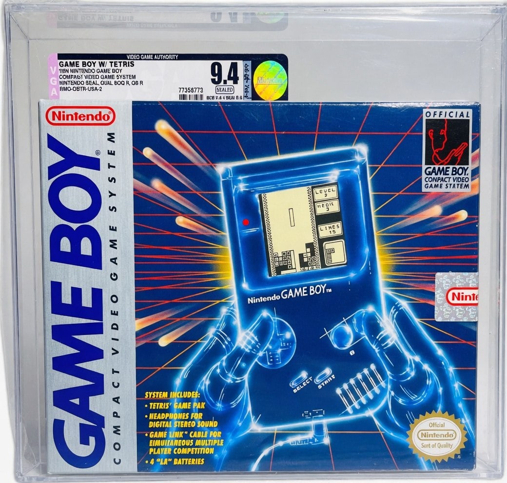 1989 Nintendo Game Boy Console With Tetris VGA 9.4 Sealed Collectors Box (1 of 12)
