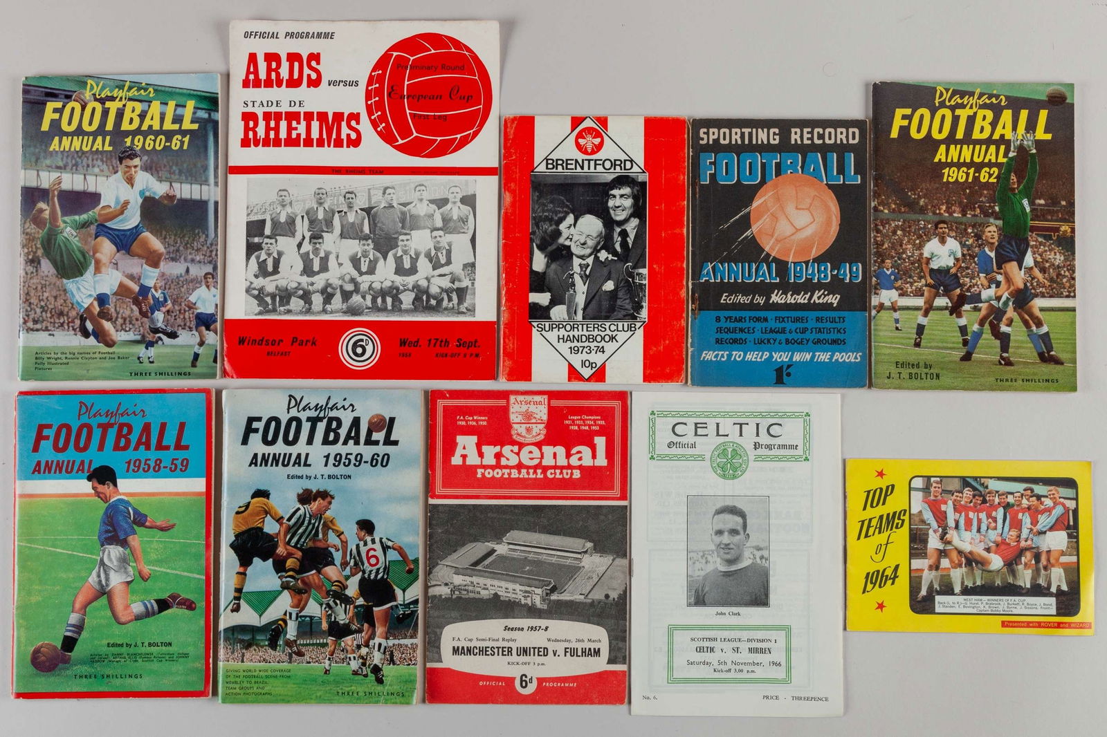 A collection of Football programmes, handbooks and books. (1 of 1)
