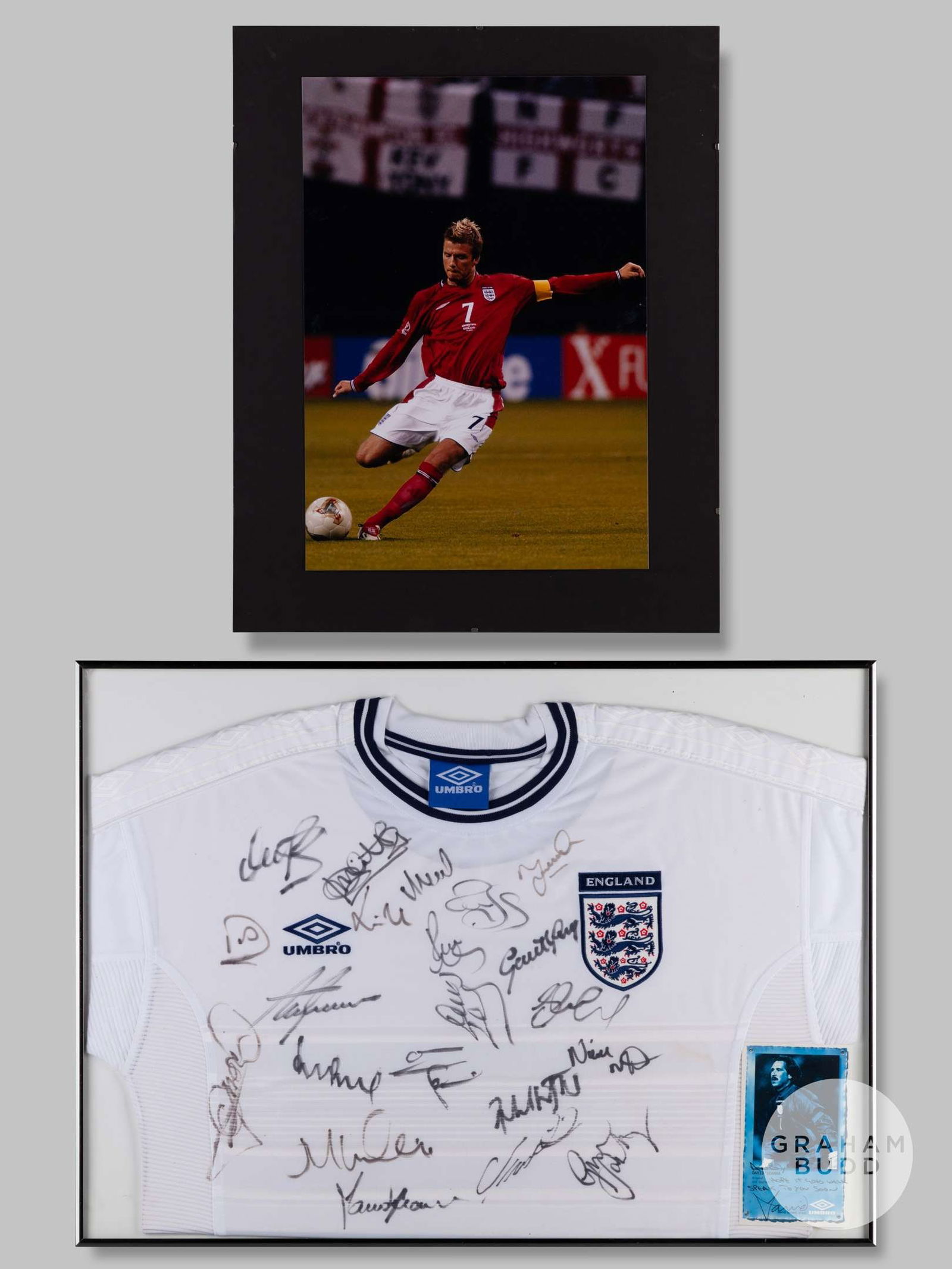 England white Umbro short sleeved replica shirt, 1999-2001 (1 of 3)